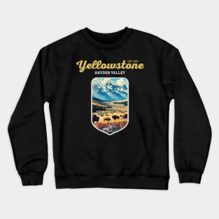 USA - NATIONAL PARK - YELLOWSTONE Hayden Valley - 1 Crewneck Sweatshirt